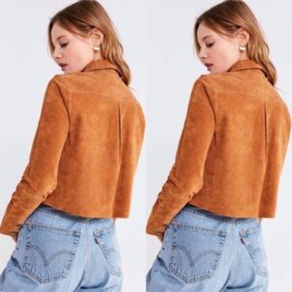 Urban Outfitters suede cropped gas jacket - Picture 4 of 7